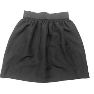 Aritzia Wilfred Black Silk A line Skirt